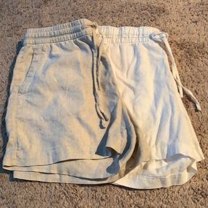 Pull on w/drawstring Linen blend shorts